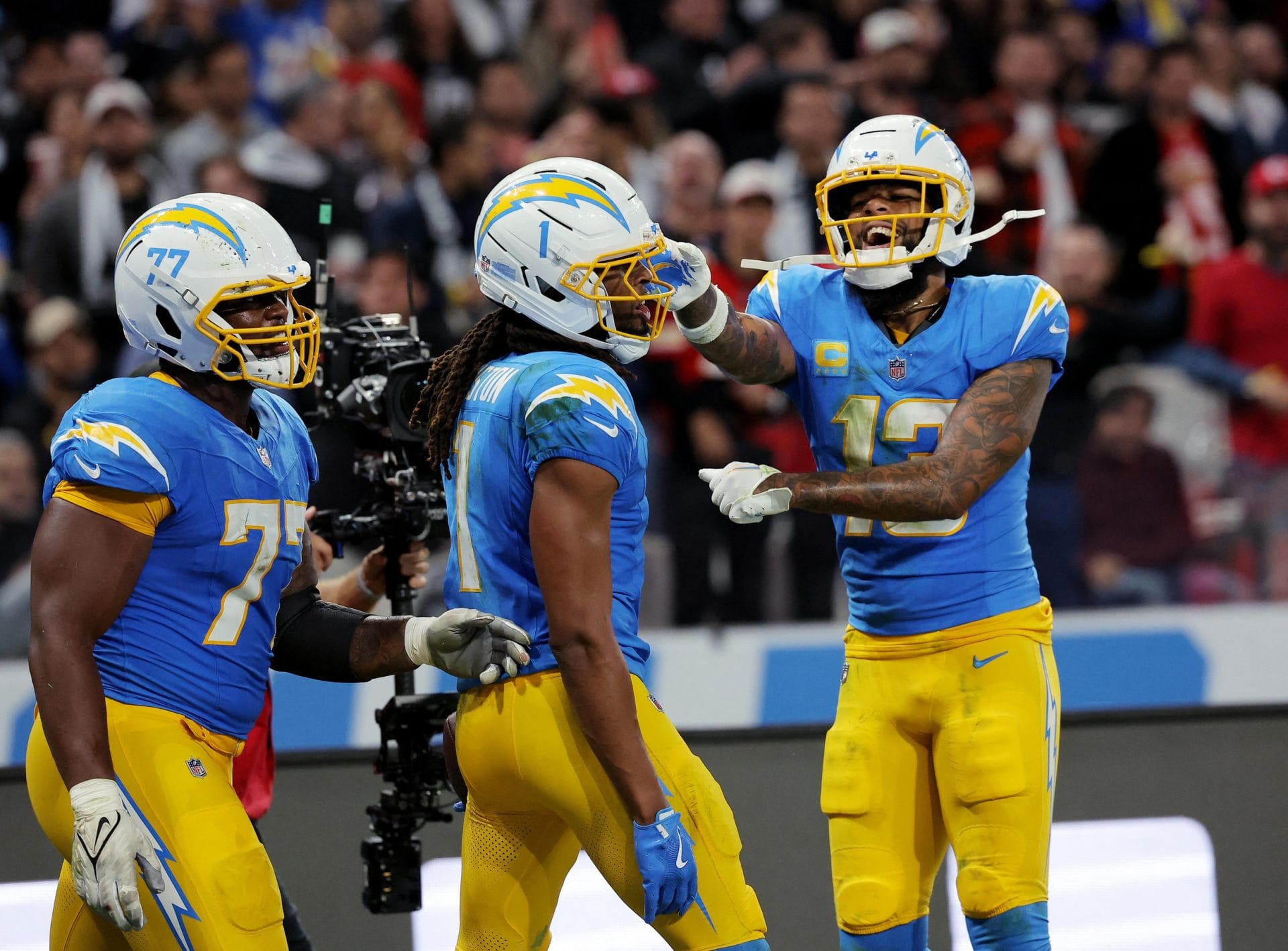 Quentin Johnston is one of our expert Monday NFL alt props ladder bets for September 15, 2025.